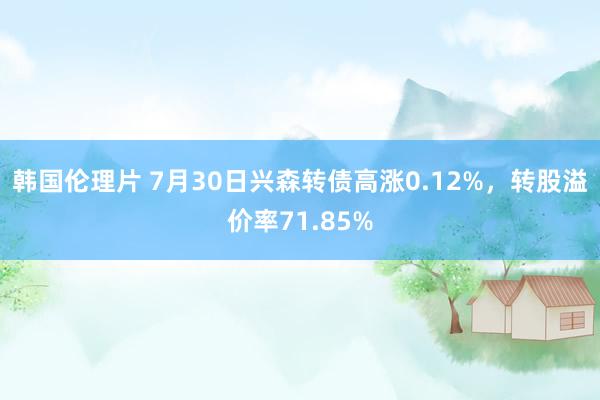 韩国伦理片 7月30日兴森转债高涨0.12%，转股溢价率71.85%