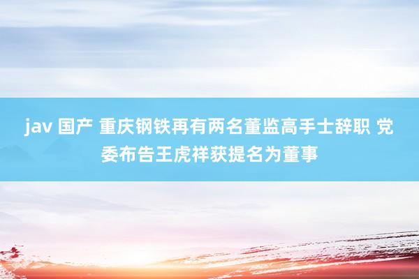 jav 国产 重庆钢铁再有两名董监高手士辞职 党委布告王虎祥获提名为董事