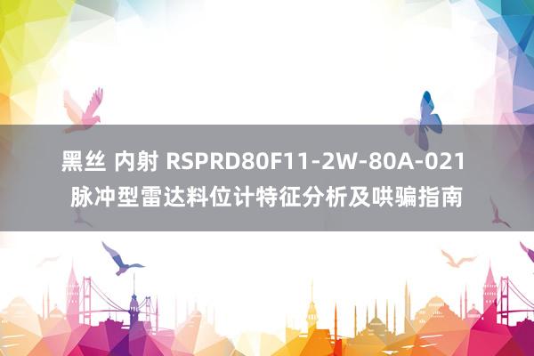 黑丝 内射 RSPRD80F11-2W-80A-021 脉冲型雷达料位计特征分析及哄骗指南