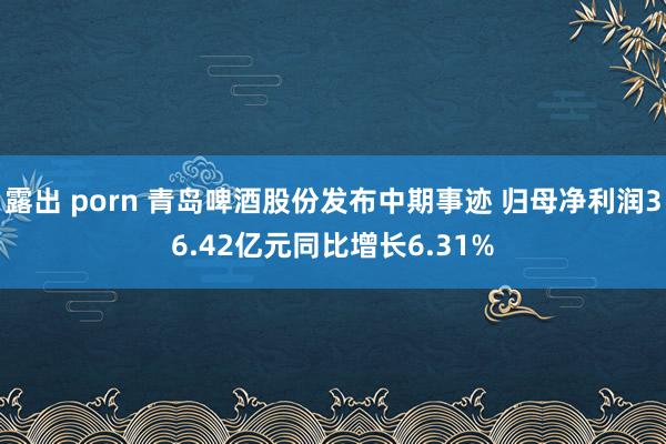 露出 porn 青岛啤酒股份发布中期事迹 归母净利润36.42亿元同比增长6.31%